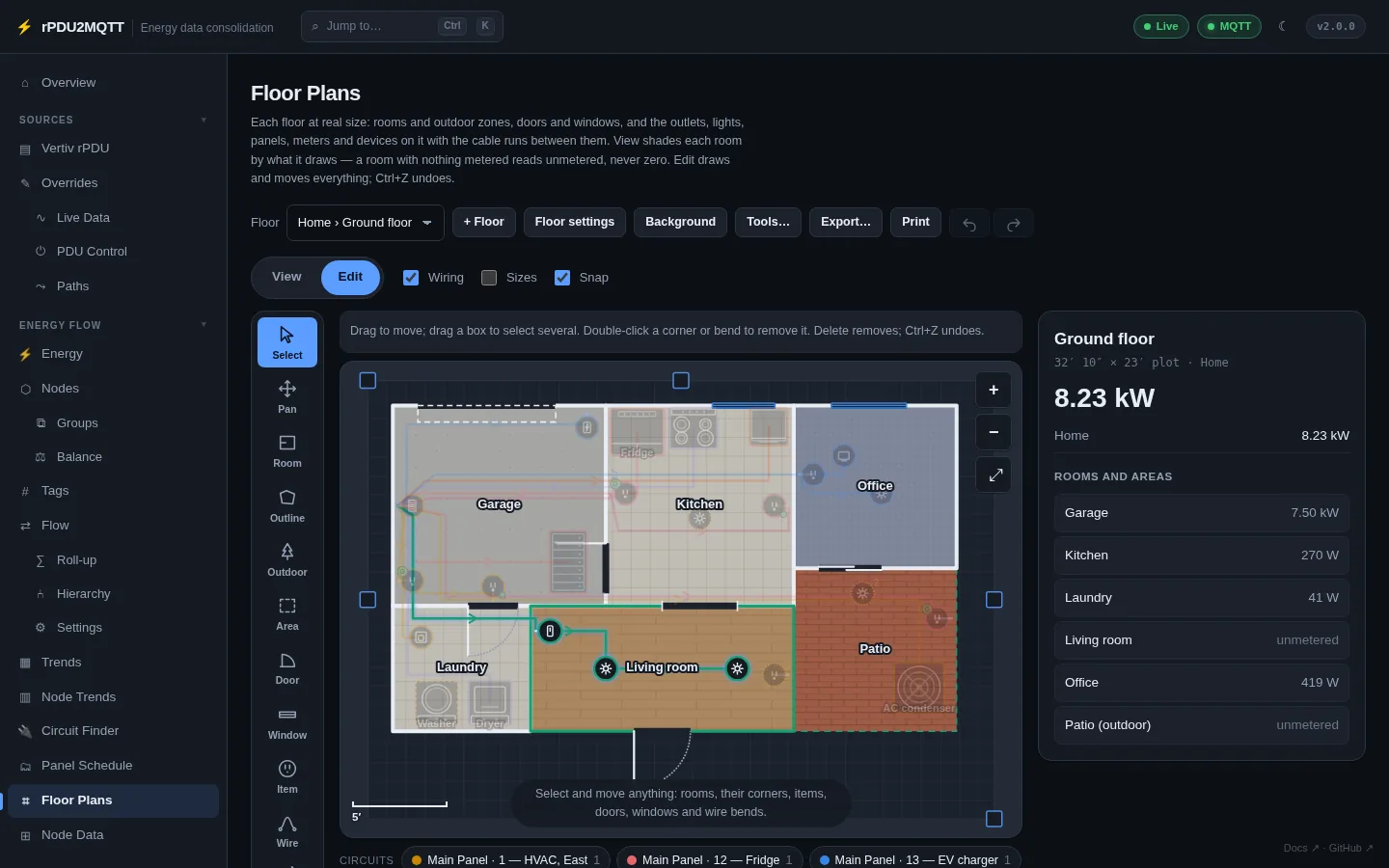 Floor plan editor