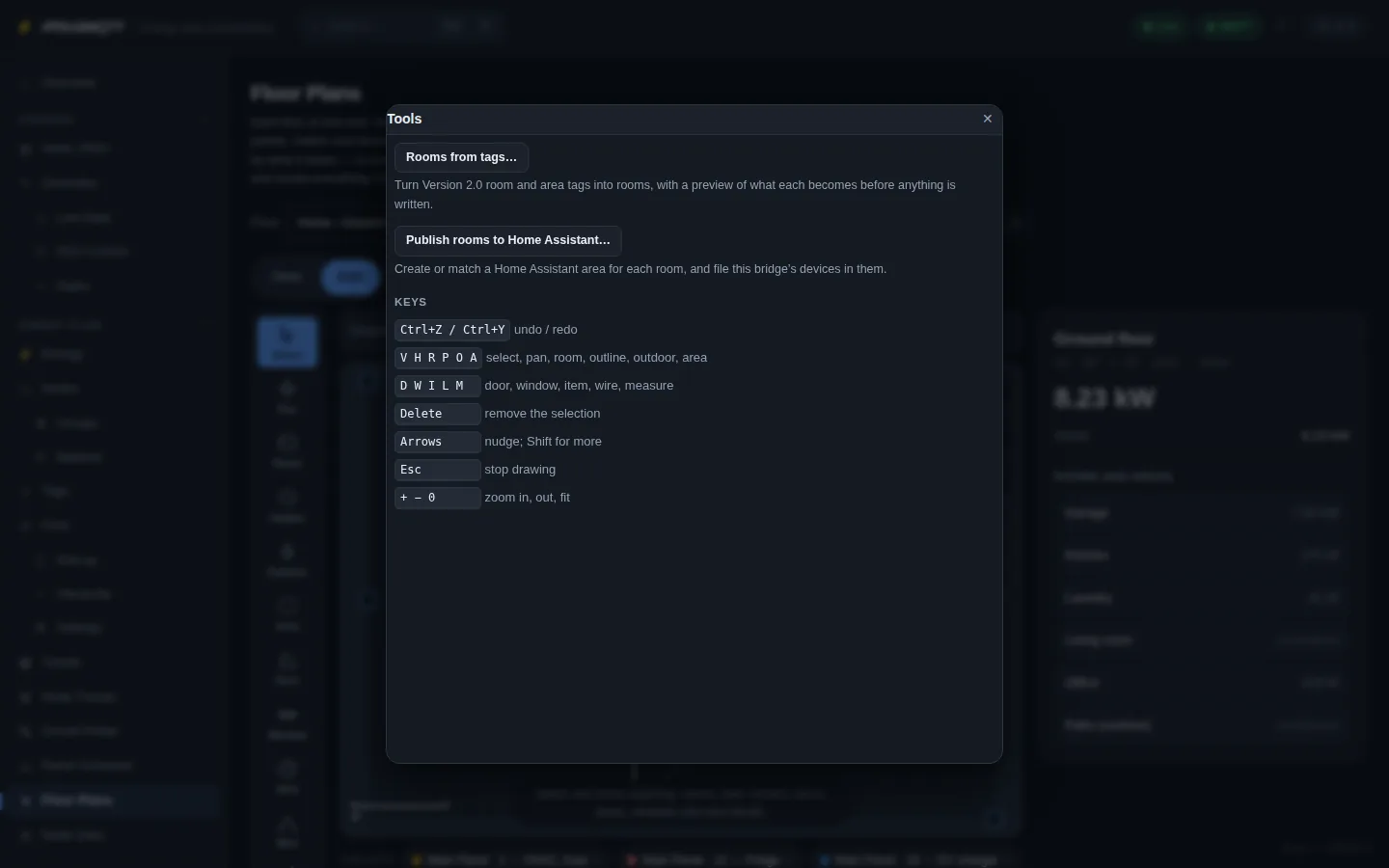 Tools menu
